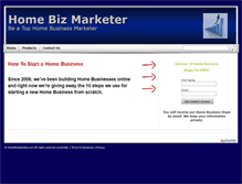 Tablet Screenshot of homebizmarketer.com